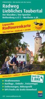 Cyklostezka Lovely Taubertal, Rothenburg o.d.T.-Wertheim a. M. 1:50 000 / cyklistická mapa