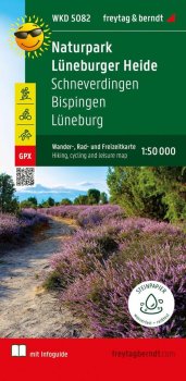 Přírodní park Lüneburské vřesoviště 1:50 000, s informačním průvodcem / turistická a cykloturistická mapa