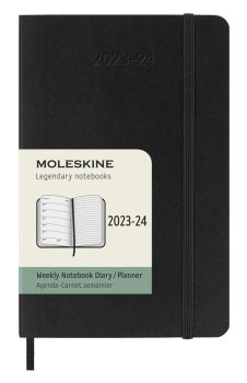 Moleskine Zápisník plánovací 18 měsíční 2023-24 měkký černý S