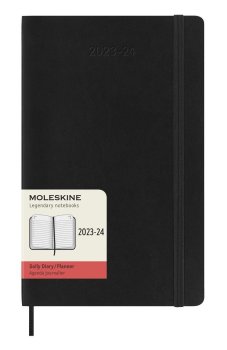 Moleskine Diář 18 měsíční 2023-24 černý L denní měkký