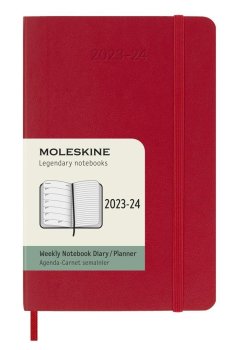 Moleskine Zápisník plánovací 18 měsíční 2023-24 měkký červený S