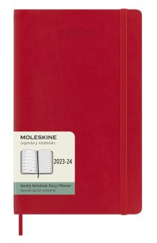 Moleskine Zápisník plánovací 18 měsíční 2023-24 měkký červený L