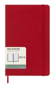 Moleskine Zápisník plánovací 18 měsíční 2023-24 tvrdý červený L