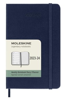 Moleskine Zápisník plánovací 18 měsíční 2023-24 tvrdý modrý S