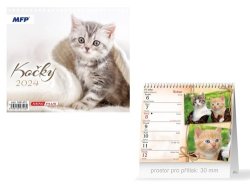 Mini Kočky 2024 - stolní kalendář