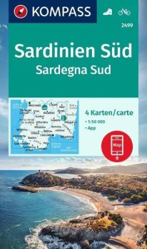 Sardinie jih 1:50 000 / sada 4 turistických map KOMPASS 2499