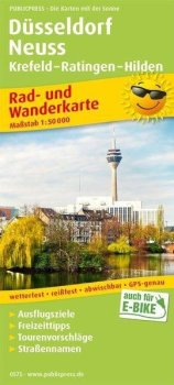 Düsseldorf-Neuss, Krefeld-Ratingen-Hilden 1:50 000 / cyklistická a turistická mapa