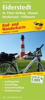 Eiderstedt, St. Peter-Ording-Husum, Nordstrand-Pellworm 1:60 000 / cyklistická a turistická mapa