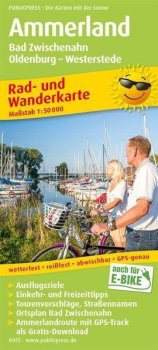 Ammerland, Bad Zwischenahn, Oldenburg-Westertede 1:50 000 / cyklistická a turistická mapa