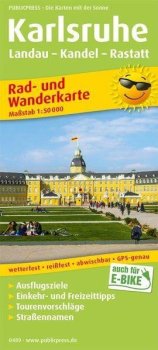 Karlsruhe, Landau-Kandel-Rastatt 1:50 000 / cyklistická a turistická mapa