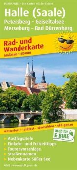 Halle (Saale)-Petersberg-Geiseltalsee-Merseburg-Bad Dürrenberg 1:50 000 / cyklistická a turistická mapa