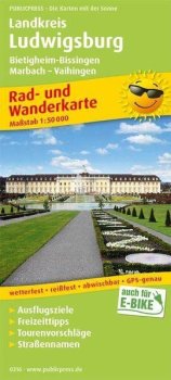 Landkreis Ludwigsburg, Bietigheim-Bissingen, Marbach-Vaihingen 1:50 000 / cyklistická a turistická mapa