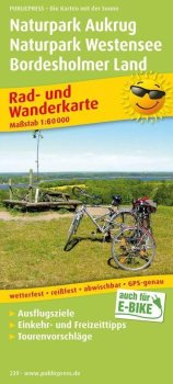 Přírodní park Aukrug Westensee-Bordesholmer Land 1:60 000 / cyklistická a turistická mapa