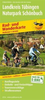 Landkreis Tübingen-Naturpark Schönbuch 1:50 000 / cyklistická a turistická mapa