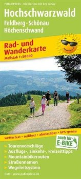 Horní Černý les, Feldberg-Schönau-Höchenschwand 1:50 000 / cyklistická a turistická mapa