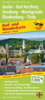 Goslar-Bad Harzburg-Ilsenburg-Wernigerode, Blankenburg-Thale 1:50 000 / cyklistická a turistická mapa