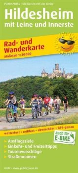 Hildesheim s vodítkem a nejvnitřnějším 1:50 000 / cyklistická a turistická mapa