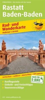 Rastatt, Baden-Baden 1:50 000 / cyklistická a turistická mapa