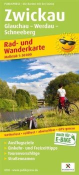 Zwickau, Glauchau-Werdau-Schneeberg 1:50 000 / cyklistická a turistická mapa