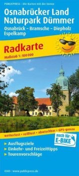 Osnabrück Land Dümmer, Osnabrück-Bramsche-Diepholz-Espelkamp 1:100 000 / cyklistická mapa