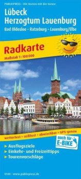 Lübeck-Vévodství Lauenburg, Bad Oldesloe-Ratzeburg-Lauenburg/Elbe 1:100 000 / cyklistická mapa