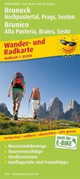 Bruneck, Hochpustertal, Braies, Sesto / Brunico, Alta Pusteria, Braies, Sesto 1:35 000 / turistická a cykloturistická mapa