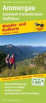 Ammergau, Garmisch-Partenkirchen, Staffelsee 1:35 000 / turistická a cykloturistická mapa