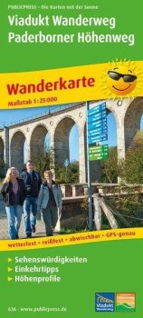 Viadukt Wanderweg, Paderborner Höhenweg 1:25 000 / turistická mapa