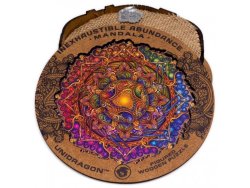 Unidragon dřevěné puzzle - Barevná mandala velikost KS