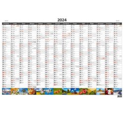 Kalendář nástěnný 2024 - Plánovací roční mapa A1 obrázková