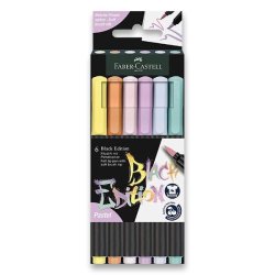 Faber Castell Fixy Black Edition Brush - Pastel 6 ks