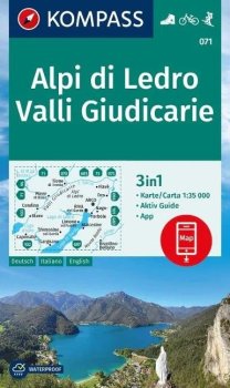 Alpi di Ledro, Valli Giudicarie 1:35 000 / turistická mapa KOMPASS 071