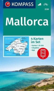 Mallorca 1:35 000 / sada 4 turistických map KOMPASS 2230