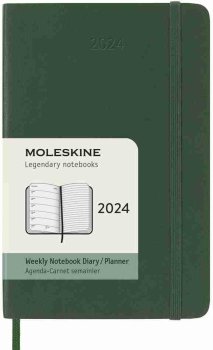 Moleskine Plánovací zápisník 2024 zelený S, měkký