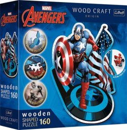 Wood Craft Origin puzzle Neohrožený Kapitán Amerika