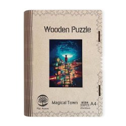 Dřěvěné puzzle - Magické město A4