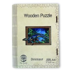 Dřěvěné puzzle - Dinosaurus A4