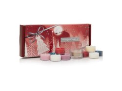 YANKEE CANDLE dárková sada 10 ks čajových svíček a svícnu