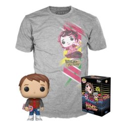 Funko POP & Tee: Back to the Future - Marty w/Hoverboard (velikost M)