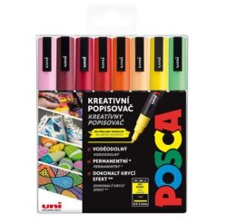 Posca sada popisovačů PC-3M - Summer 0,9 - 1,3 mm (mix teplých tónů 8 ks)