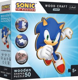 Puzzle Wood Craft Junior Chytrý Ježek Sonic 50 dílků