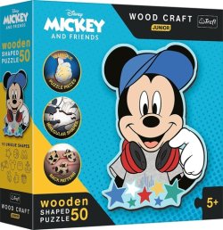 Puzzle Wood Craft Junior Ve světě Mickeho Mouse 50 dílků