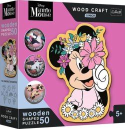 Puzzle Wood Craft Junior Ve světě Minnie Mouse 50 dílků
