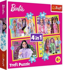 Puzzle Veselý svět Barbie 4v1 (35,48,54,70 dílků)