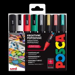 Posca sada popisovačů 1,8 - 2,5 mm - Christmas (8 ks)