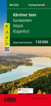 Korutanská jezera-Karawanken-Villach-Klagenfurt am Wörthersee 1:50 000 / turistická a cykloturistická mapa