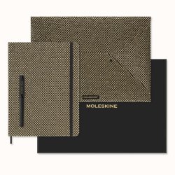 Moleskine Shine Sběratelská sada zlatá - zápisník XL, obálka A4 a plnící pero Kaweco