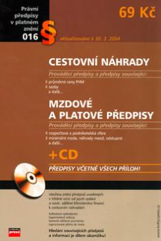 Cestovní náhrady,mzdové a platové předpisy+CD