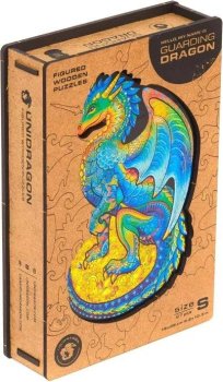 Unidragon dřevěné puzzle - Drak velikost L