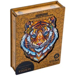 UNIDRAGON dřevěné puzzle - Tygr, velikost M (25x32cm)